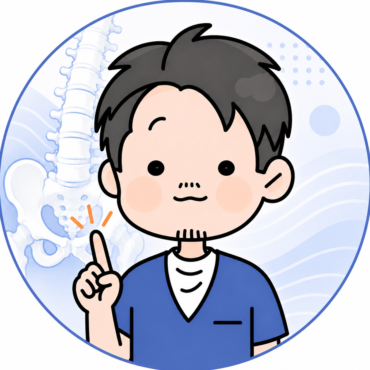 痛みと動きの研究所の案内役イラスト